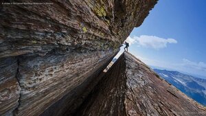 A climber in the Cabinet Mountains Wilderness in Montana