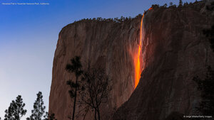 Horsetail Fall in Yosemite National Park, California