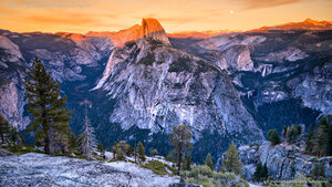Alpenglow on Half Dome, Yosemite National Park, California
