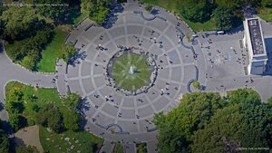 Aerial view of Washington Square Park, New York City