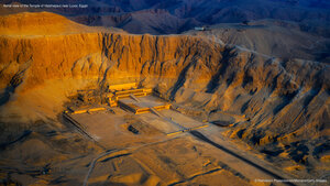 Aerial view of the Temple of Hatshepsut near Luxor, Egypt