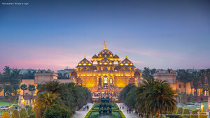 Akshardham Temple at night
