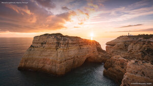 Alfanzina Lighthouse, Algarve, Portugal