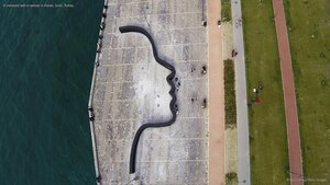A memorial wall to women in Konak, Izmir, Turkey
