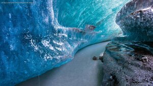 An ice tunnel inside Matanuska Glacier, Alaska