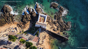 Vista aérea do Forte de Santa Maria, Salvador, Bahia
