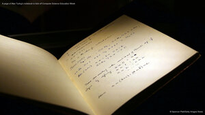 A page of Alan Turing's notebook to kick off Computer Science Education Week