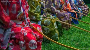 Archers at the Meiji Shrine, Tokyo, Japan