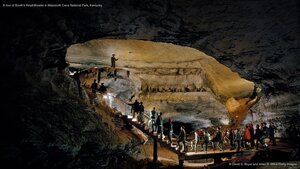 A tour of Booth's Amphitheater in Mammoth Cave National Park, Kentucky