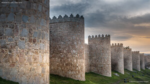 Medieval city walls, Ávila, Spain