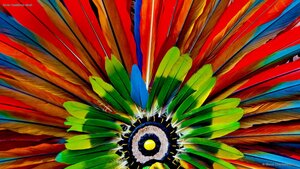 Aztec headdress detail
