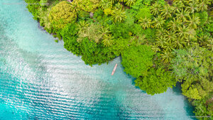 Blue lagoon at Pulau Ay, Banda Islands, Indonesia