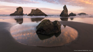 Sea stacks of Bandon Beach in Bandon, Oregon