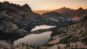 Baron Lake and Upper Baron Lake in the Sawtooth Wilderness in Idaho
