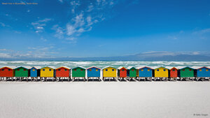 Beach huts in Muizenberg, South Africa