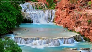 Beaver Falls on Havasu Creek in the Grand Canyon, Arizona
