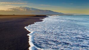 Black sand beach on Ingólfshöfði, Iceland