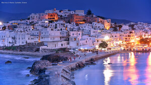 Blue hour in Naxos, Cyclades, Greece