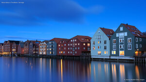Heure bleue à Trondheim, Norvège