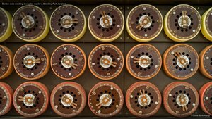 Bombe code-cracking decryption machine, Bletchley Park, England