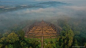 Borobudur in central Java, Indonesia