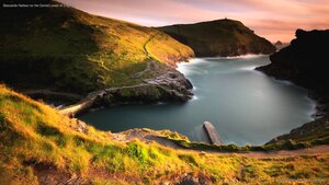 Boscastle Harbour on the Cornish coast of England