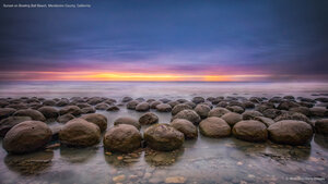 Sunset on Bowling Ball Beach, Mendocino County, California