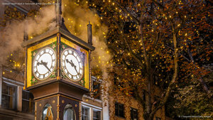 Gastown steam clock in Vancouver, British Columbia, Canada