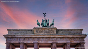 Brandenburger Tor bei Sonnenuntergang, Berlin