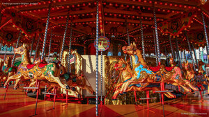 A merry-go-round in Brighton, England
