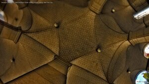 Brooklyn Bridge-City Hall/Chambers Street subway station ceiling, New York City
