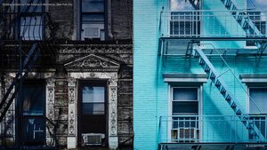 Building exterior on First Avenue in Manhattan, New York City