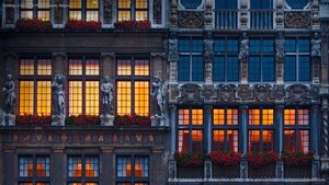 Buildings in the Grand Place, Brussels, Belgium