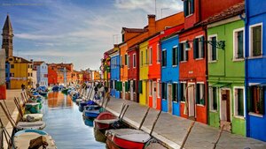 Burano, in the Venetian Lagoon, Italy