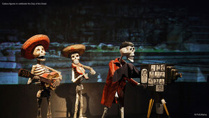 Calaca figures to celebrate the Day of the Dead