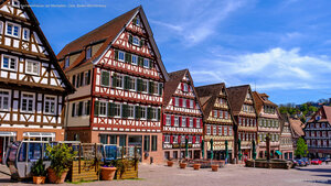 Historische Fachwerkhäuser am Marktplatz, Calw, Baden-Württemberg