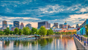 Skyline of Downtown Montreal, Quebec, Canada