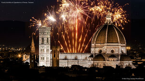 Fuochi d'artificio di Capodanno a Firenze, Toscana