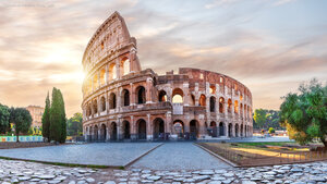 Tramonto al Colosseo, Roma, Lazio