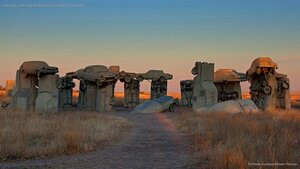 Carhenge, created by Jim Reinders near Alliance, Nebraska