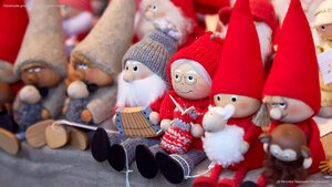 Handmade gnomes at a Christmas market