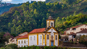 Antiga igreja barroca em Ouro Preto, Minas Gerais