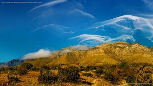 Cirrus clouds over Guadalupe Mountains National Park, Texas