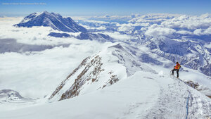 Climber on Denali, Denali National Park, Alaska