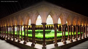 Cloister of Mont Saint-Michel Abbey, France