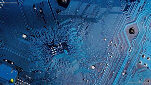 Close-up of a microchip