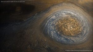 Close-up of a storm on Jupiter from the Juno space probe