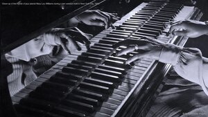 Close-up of the hands of jazz pianist Mary Lou Williams during a jam session held in New York City, 1943