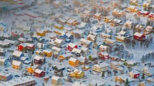 Colorful houses in Tromsø, Norway