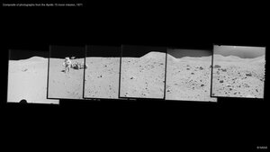 Composite of photographs from the Apollo 15 moon mission, 1971